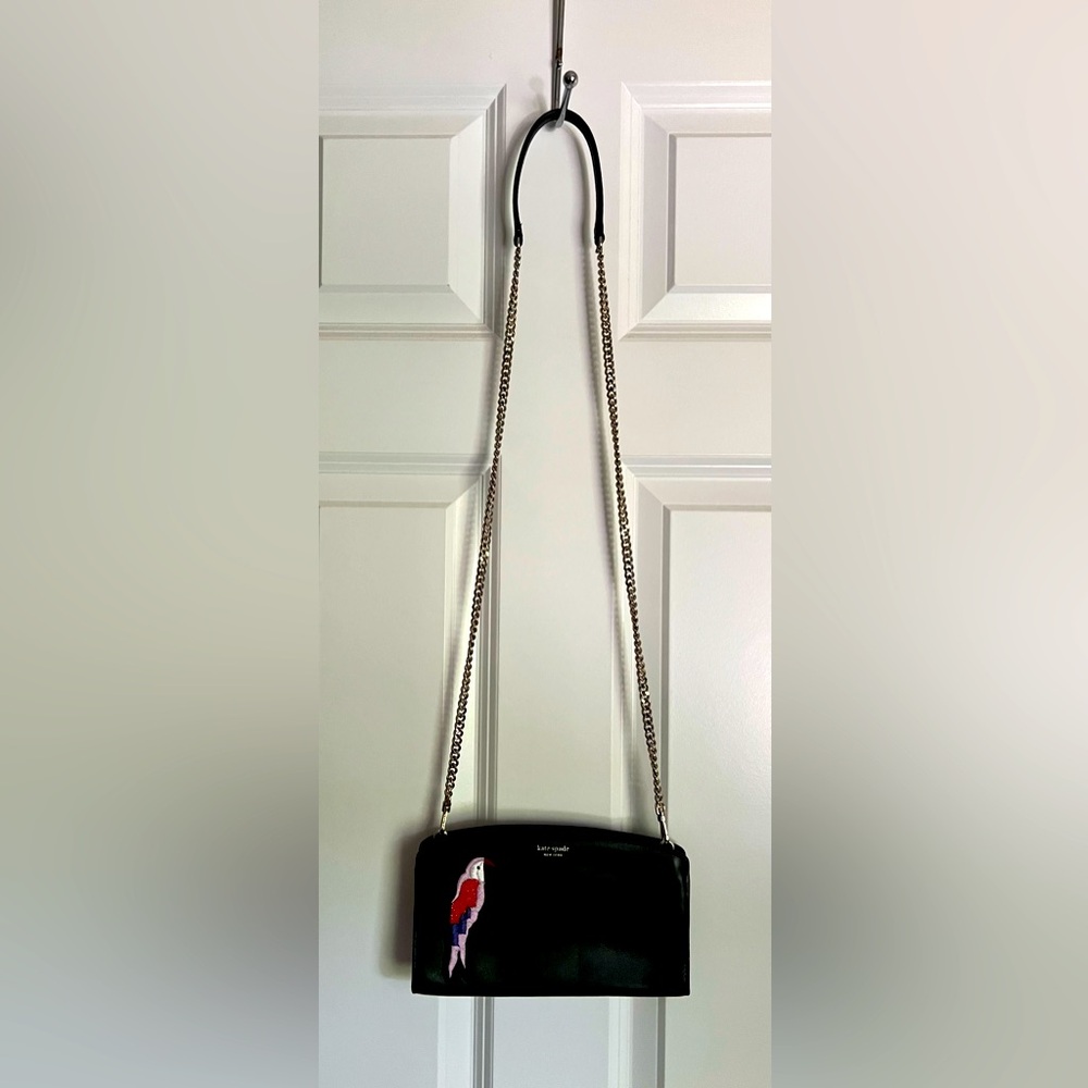 ♠️ Kate Spade ♠️ Novelty Parrot Black Crossbody Bag - Picture 2 of 8